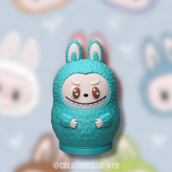 Alcancia Huevo Labubu Celeste