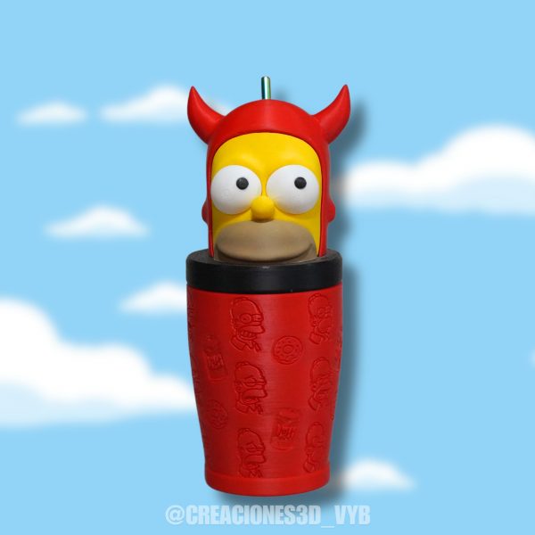Vaso Homero Simpson Diablo
